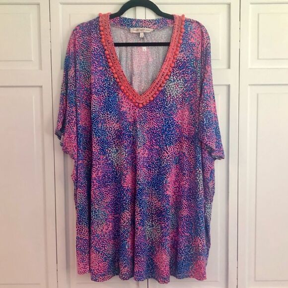 Nanette lepore swim beaded cover up tunic - Picture 1 of 5